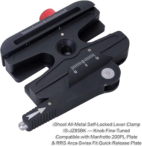 Miniatura 3 de Adaptador de abrazadera autobloqueado rápido de palanca larga, convertidor de placa de liberación rápida, afinado por perilla, compatible con placa