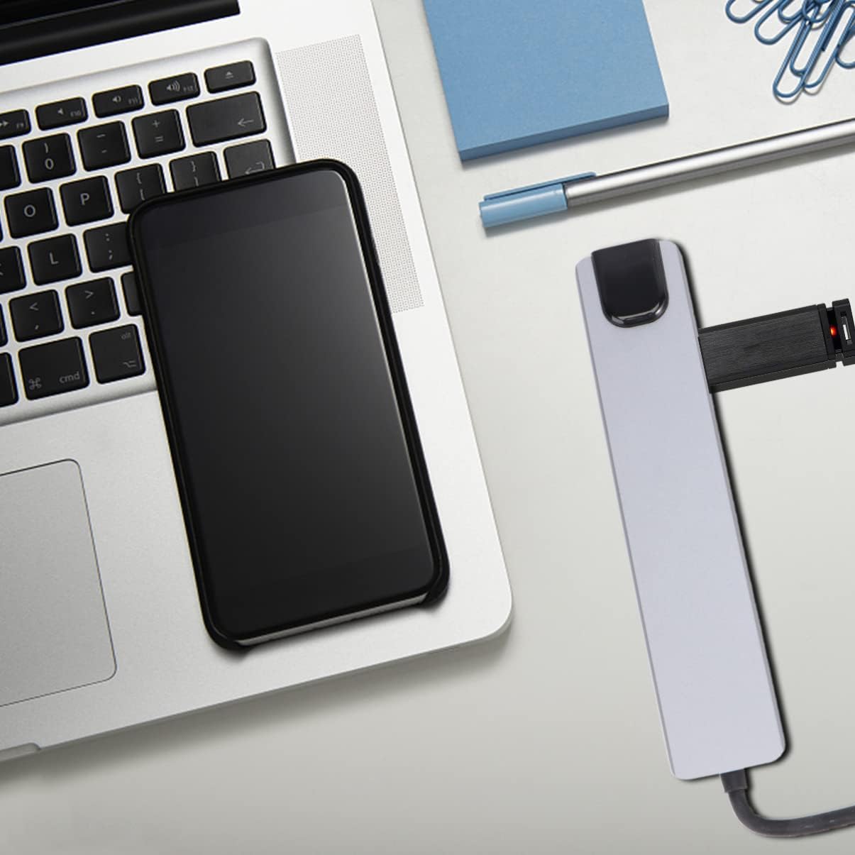 Mobestech 3pcs Type-c to Hub Adapter Pd Concentrator Dock Type c to Adapter Stable Network