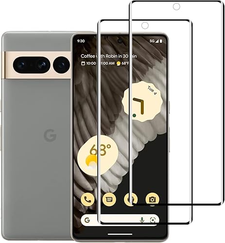 Protector de pantalla de vidrio templado para Google Pixel 7 Pro 5G, curvado 3D, dureza 9H, antiarañazos, HD transparente, compatible con Google