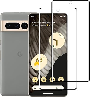 YIFNTANG [2 Pack] Tempered Glass Screen Protector for Google Pixel 7 Pro 5G,3D Curved,9H Hardness,Anti Scratch,HD Clear,Compatible with Google Pixel 7 Pro 5G