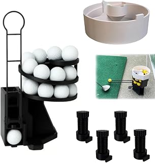Range Reload Golf Ball Launcher Pro, Automatic Golf Ball Dispenser with Foot Pedal, 25-Ball Capacity Training Tee Machine with Foot Pedal for Indoor Outdoor Practice