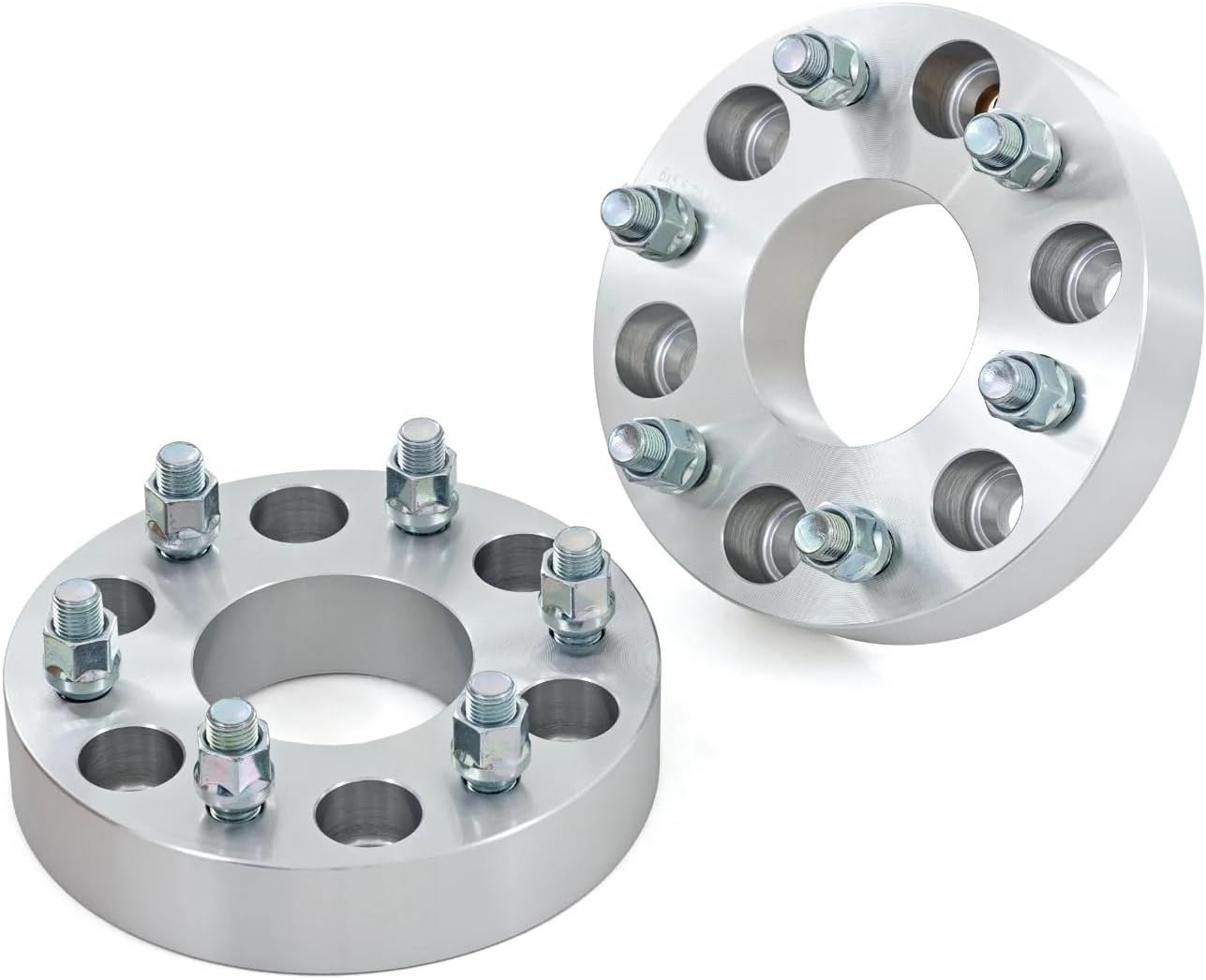 Rough Country 1.5" Wheel Spacers for Chevy/GMC 1500 Truck & SUV (1988-2021) - Silver, Pair 6x5.5 Bolt Pattern