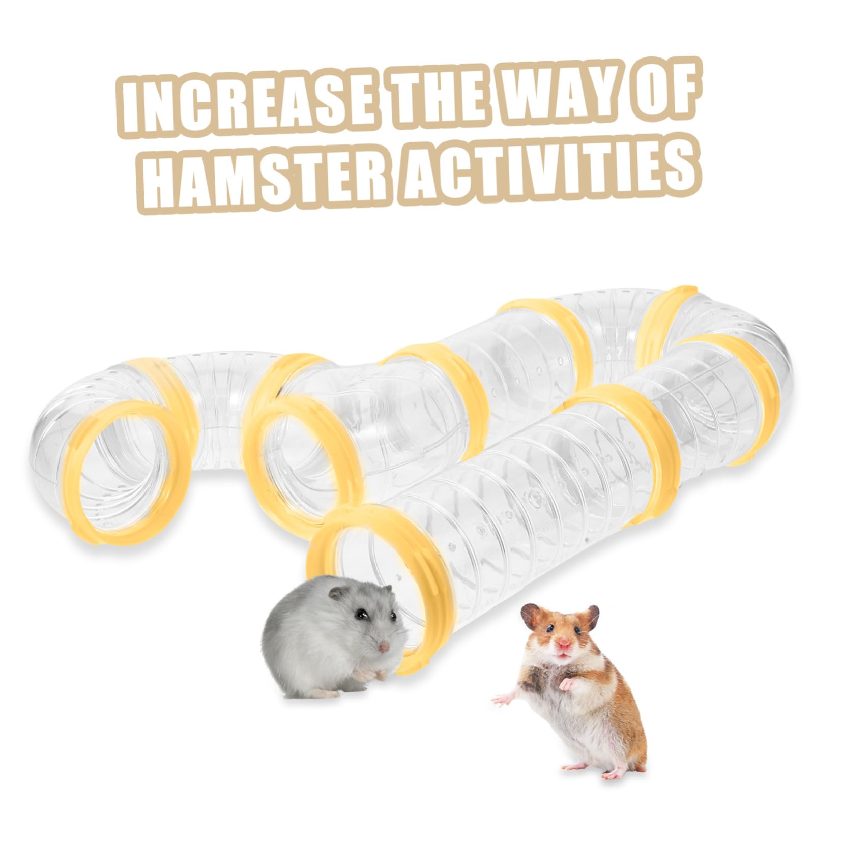 VICASKY Hamsterröhren 2 Stück Außenrohre Aus Bruchsicherem Pp Kunststoff Selbstgemacht Verbindungstunnel Für Hamsterkäfig Spiel Und Erkundung Außen
