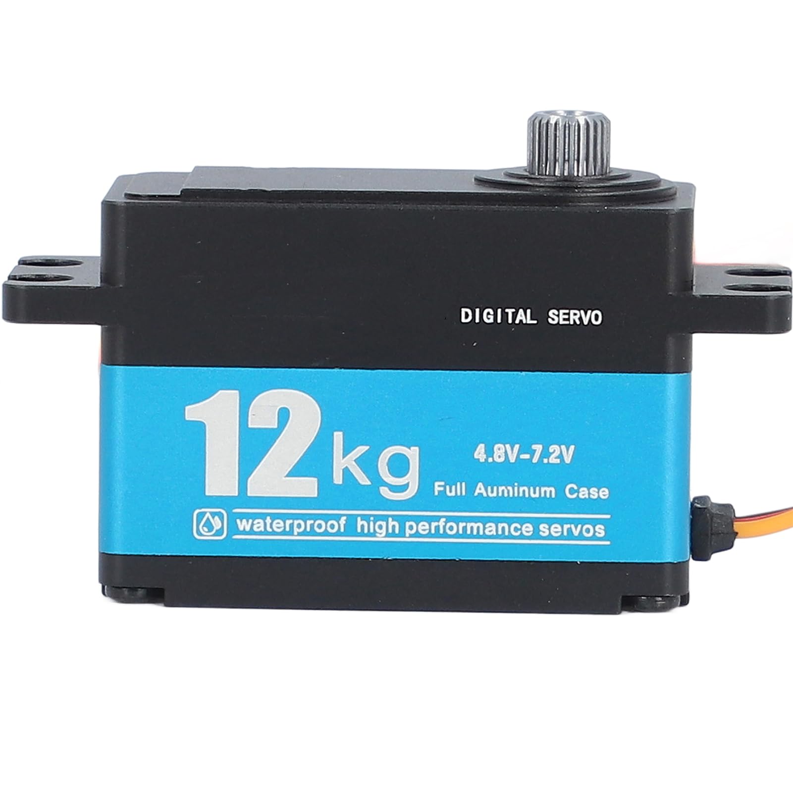SEAFRONT Servo de 12 Kg Engranaje de Metal Completo de Acero para Brazo Robot Drone y Coche con Dirección Digital 90 Grados