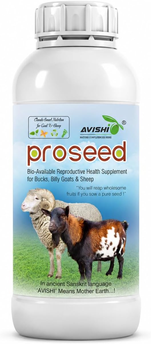 Avishi Proseed for Goat & Sheep 250 ML โ Bioavailable Mineral Supplement for Breeding Bucks & Rams โ Supports Reproductive Health, Sexual Maturity & Semen Quality in Male Goats & Sheep