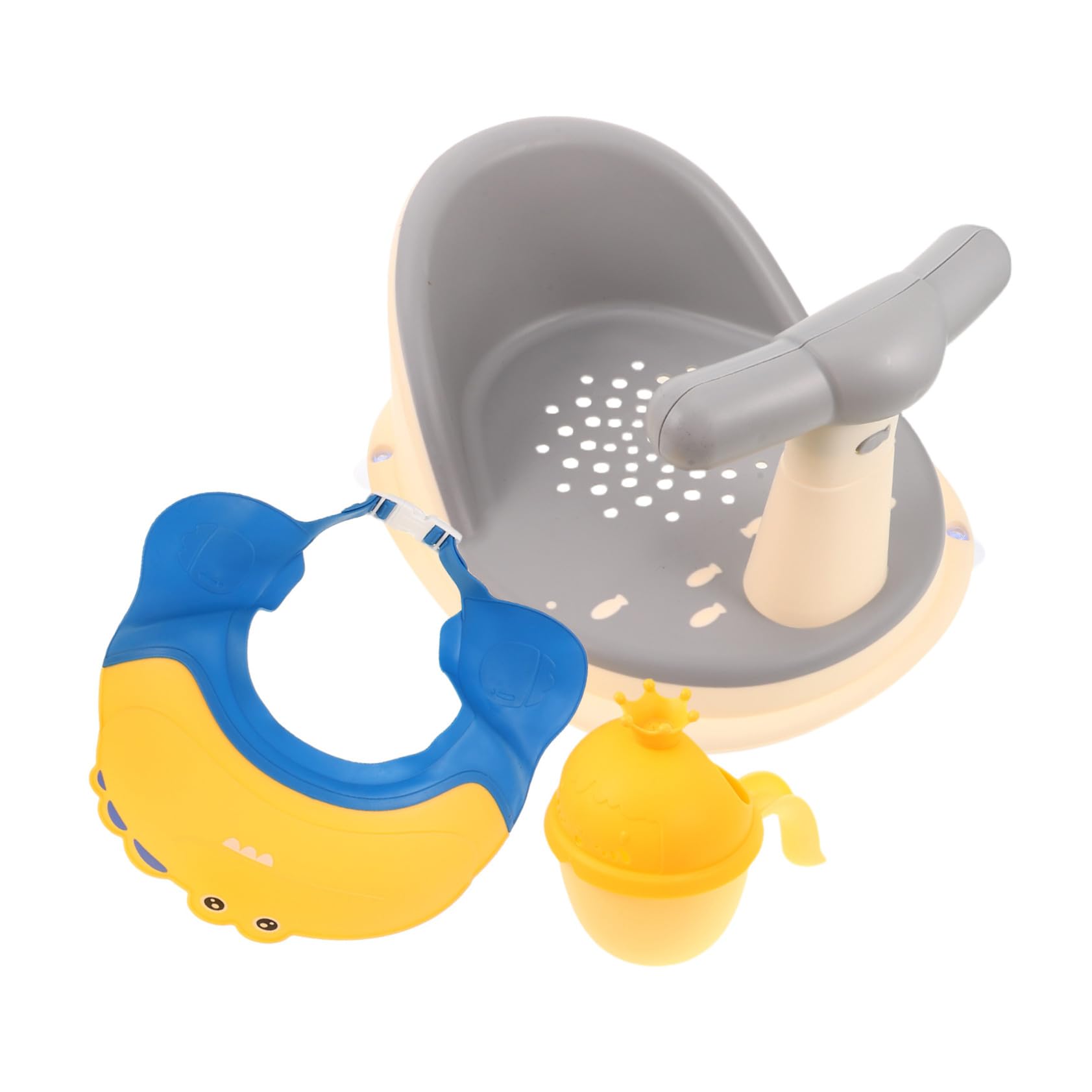 GARVALON Silla Baño Niña Antideslizante con Soporte Elevado para Recién Nacidos Asiento Adaptativo y Portátil para Baño Seguro y Cómodo