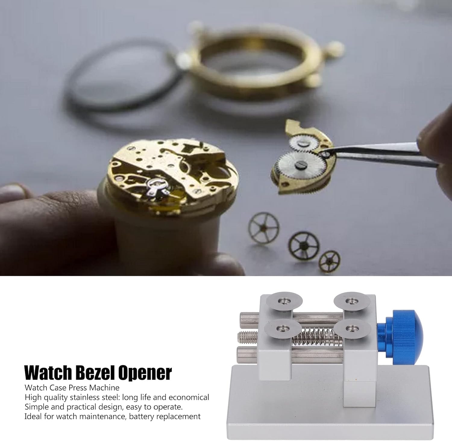 Watch Bezel Tool, Convenient Easy to Carry Watch Repair Kit Professional Stainless Steel for Battery Replacement Repair