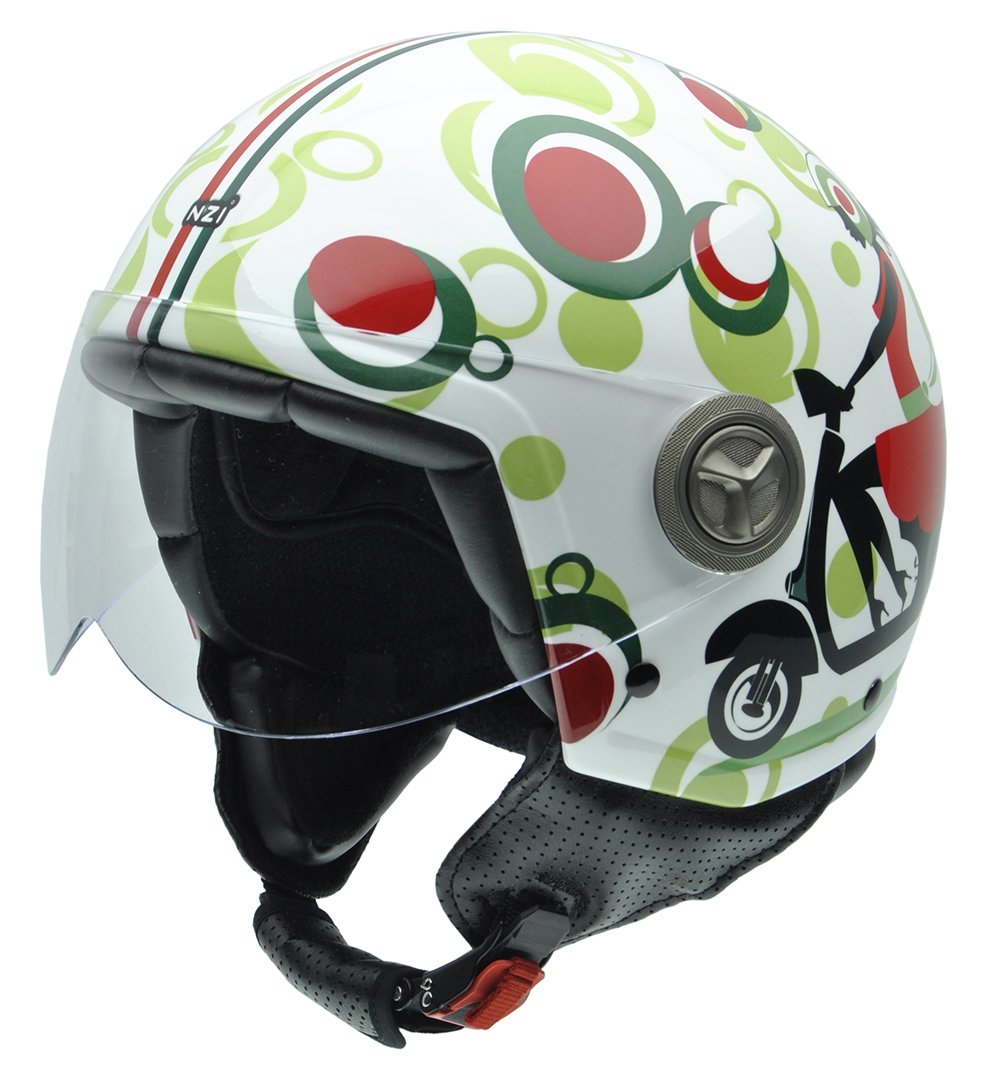 NZI 3D Vintage II Open Face Motorcycle Helmet — view 4