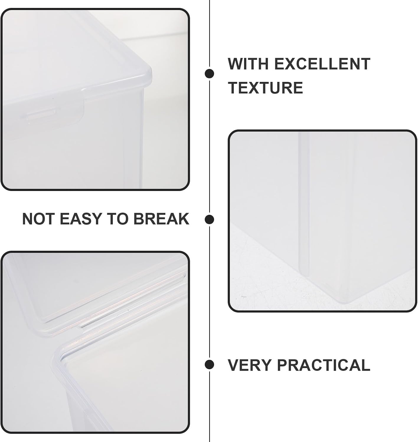 FRCOLOR Dustproof Large CD DVD Storage Box Organizer Case for Media Discs, Plastic Sturdy Holder for Home, Travel, and Car Use –