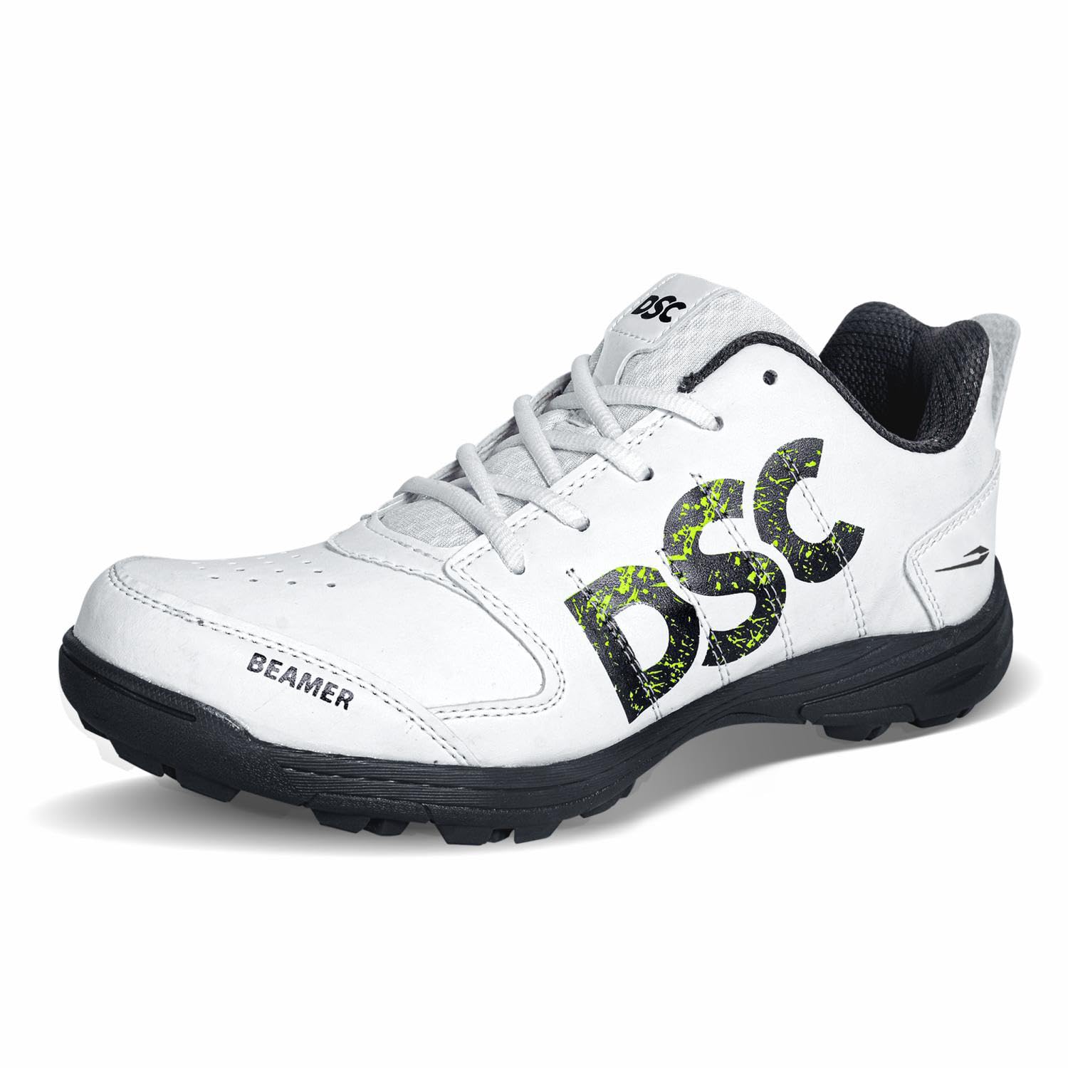 Beamer Cricket Shoes | Grey/White | For Boys and Men | Light Weight | Durable | 9 UK, 10 US, 43 EU