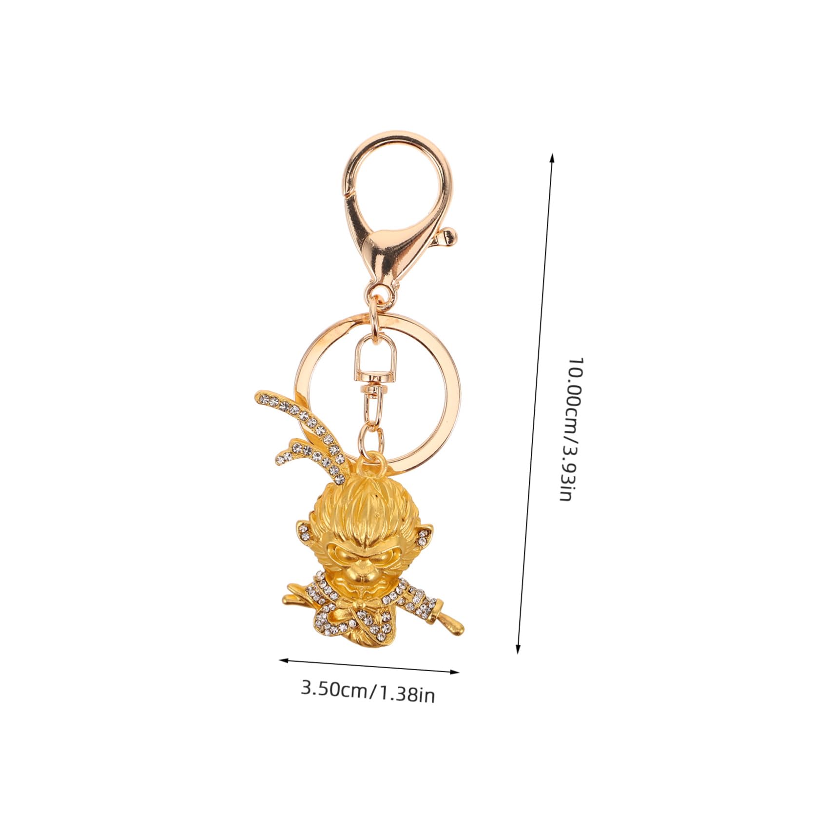 FOMIYES Dazzling Rhinestone Monkey Keychain Pendant Unique Car Charm for Keys and Bags Easy to Attach Stylish Decor present for Animal Lovers and