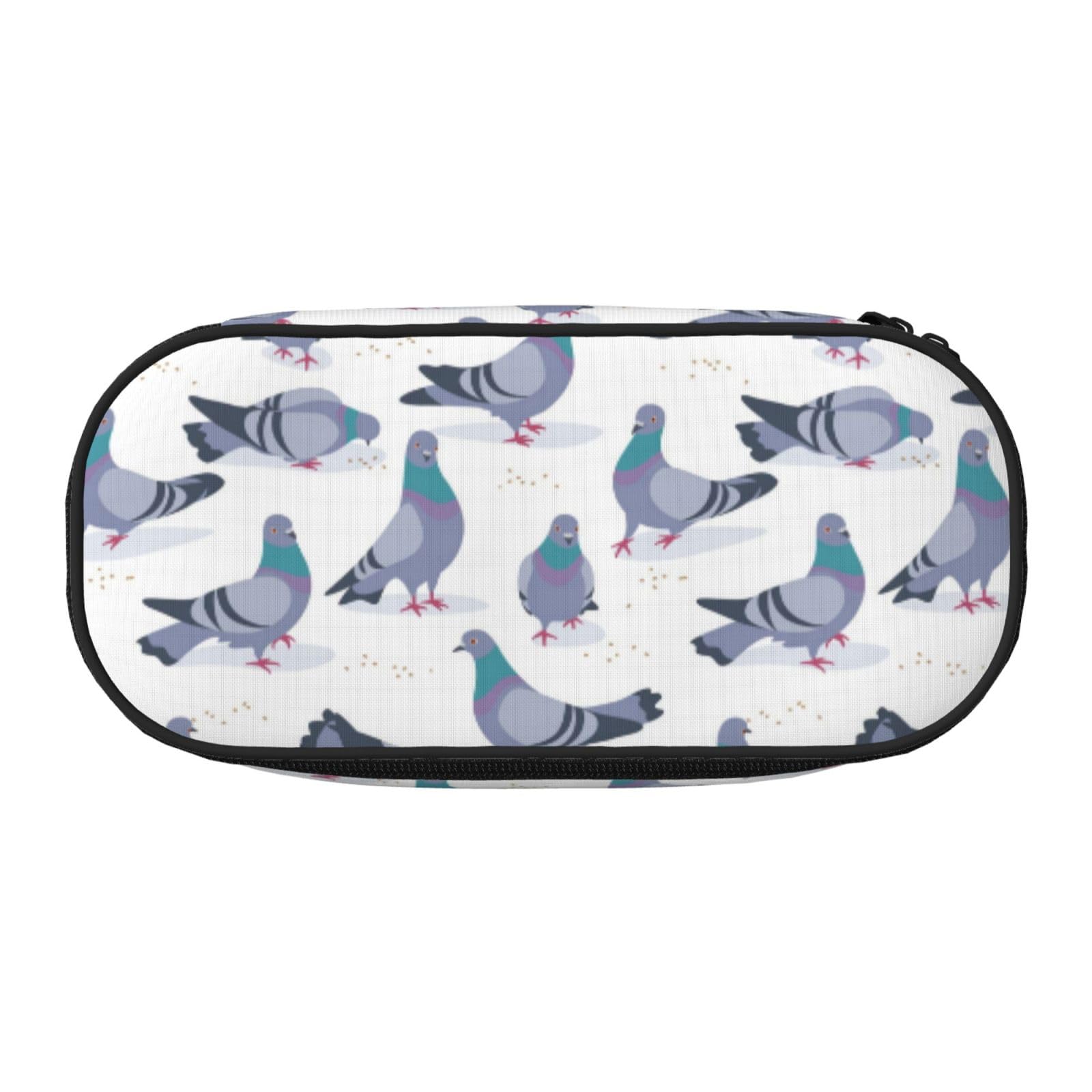 YOFIEN Bluish Pigeons,Small Pencil Case Large Capacity Pencil Pouch Office Stationery Organizer