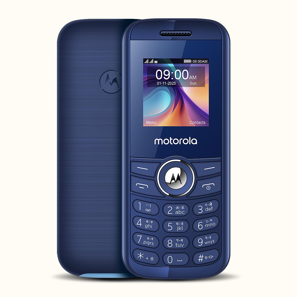 Motorola All-New A100 Single Sim keypad Phone | 2 Years Replacement | Long Lasting Battery | Loud Sound | Wireless FM | (Blue)