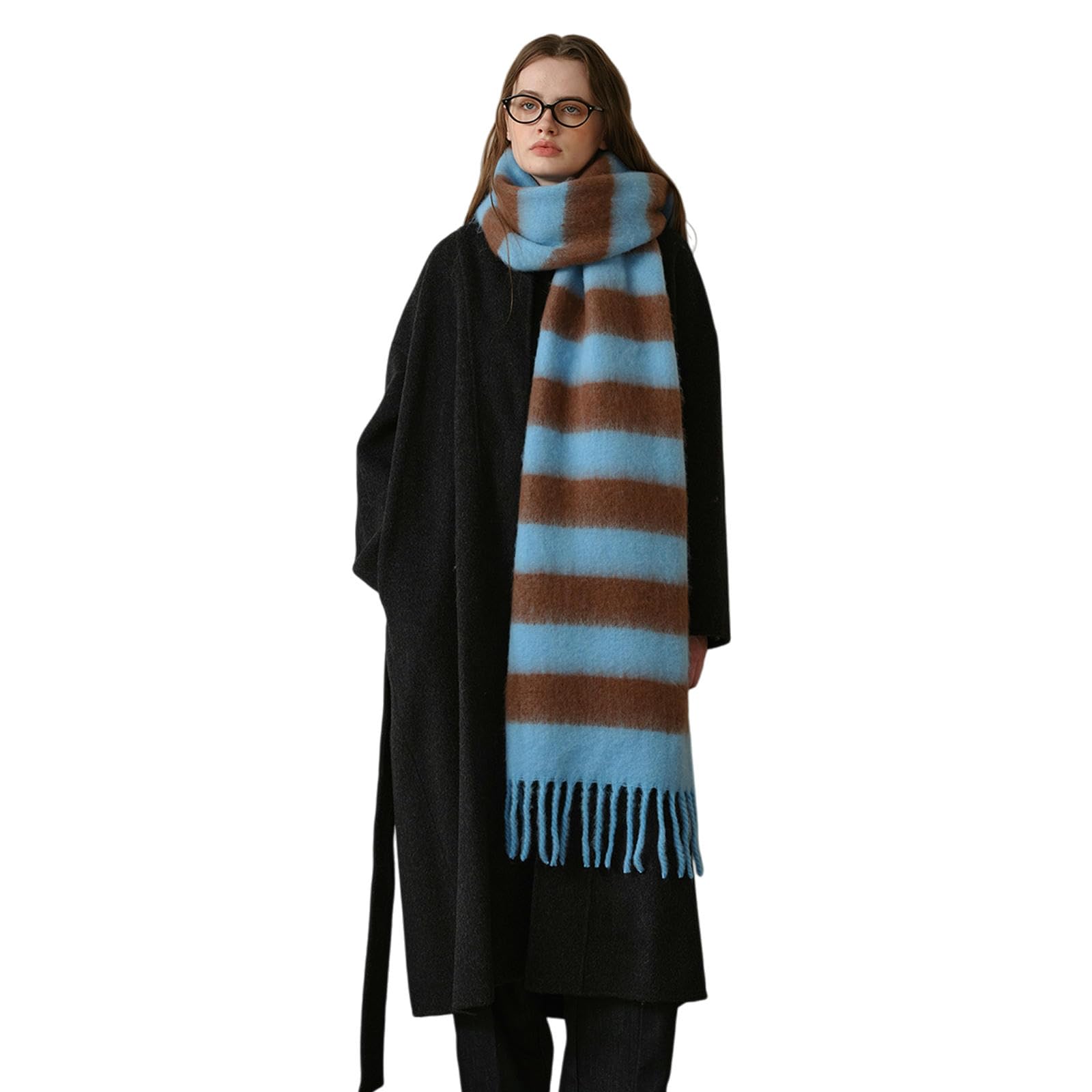 Foulard Donna Sciarpa Scozzese Da In Acrilico Con Nappe Spesse E Calde Autunno Inverno