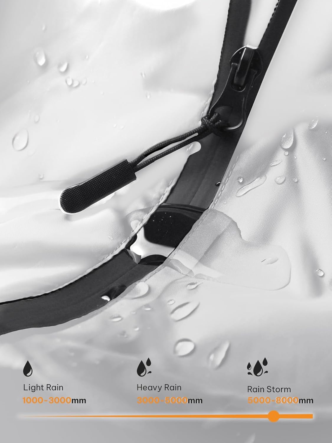 SaphiRose Unisex Rain Poncho Waterproof Raincoat Hooded for Adults Women with Pockets - Image 3