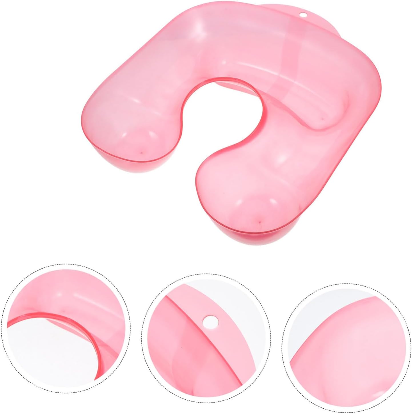 Pink Portable Shampoo Tray Plastic Hair Washing Basin for Salon Treatments