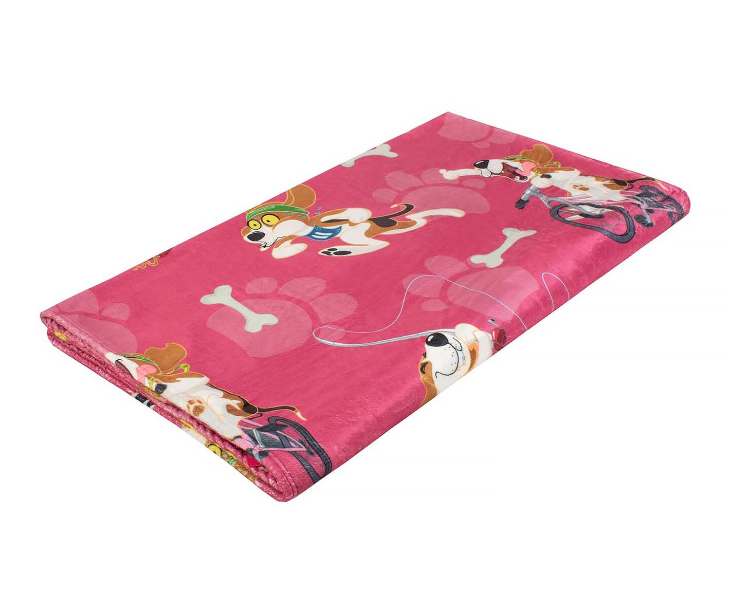 Heat Holders Fleece Pet Blanket Thick Thermal Pet Blanket | Winter Quilted Blanket with Cats & Dogs (180X200, Coral)