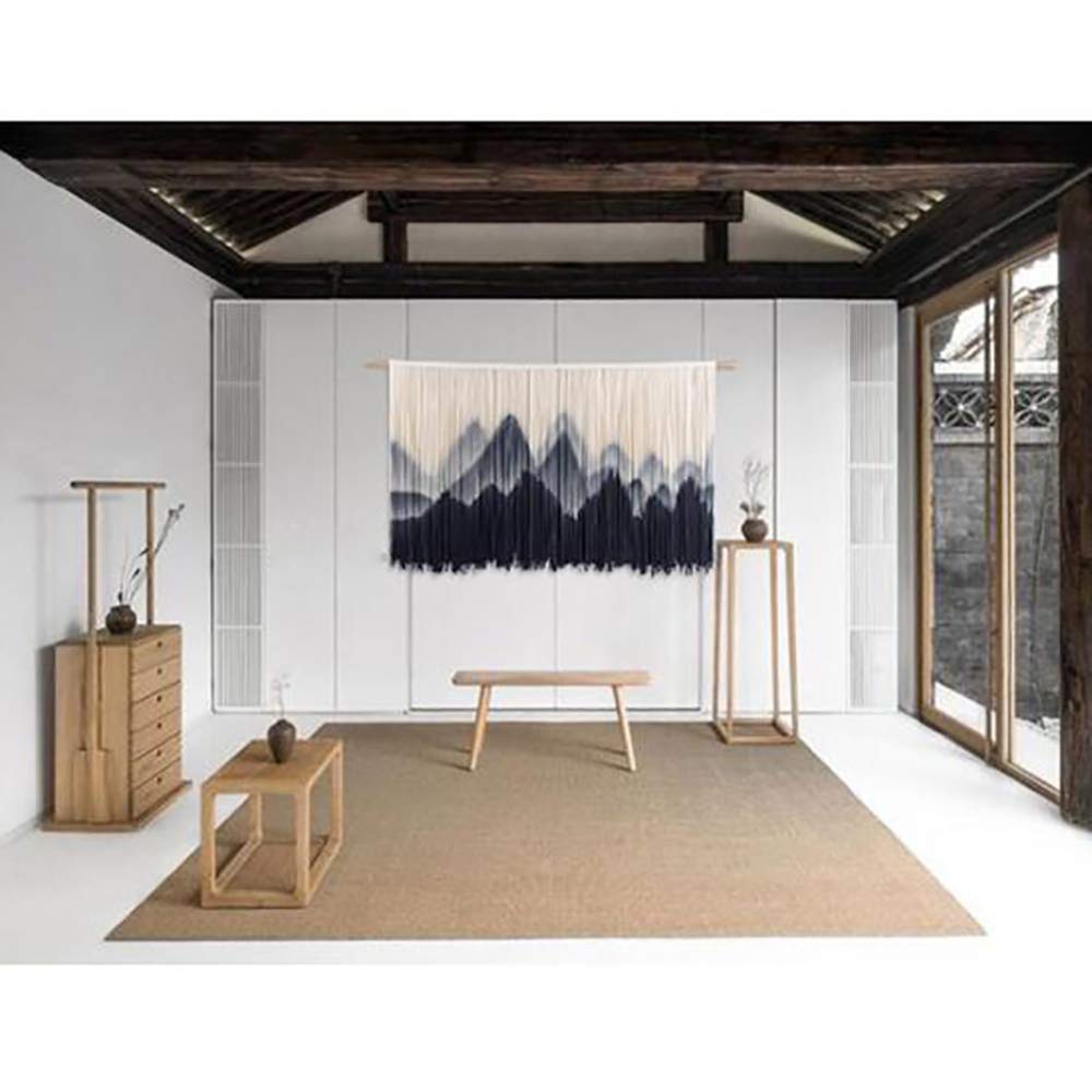 Tapiz Grande de macramé para Colgar en la Pared, Tejido a Mano, decoración Colgante, Ceremonia de la casa (Verde, 120x70cm)