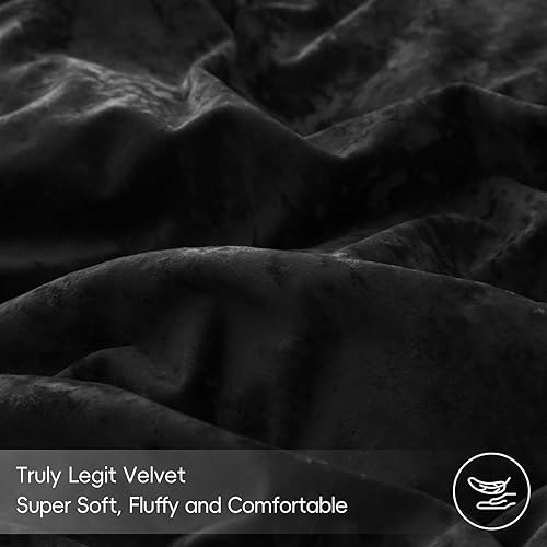 Miniatura 4 de PHF Truly Velvet - Juego de sábanas de terciopelo tamaño Queen, juego de sábanas ultrasuaves de 4 piezas, lujosas y acogedoras, cálidas para otoño e