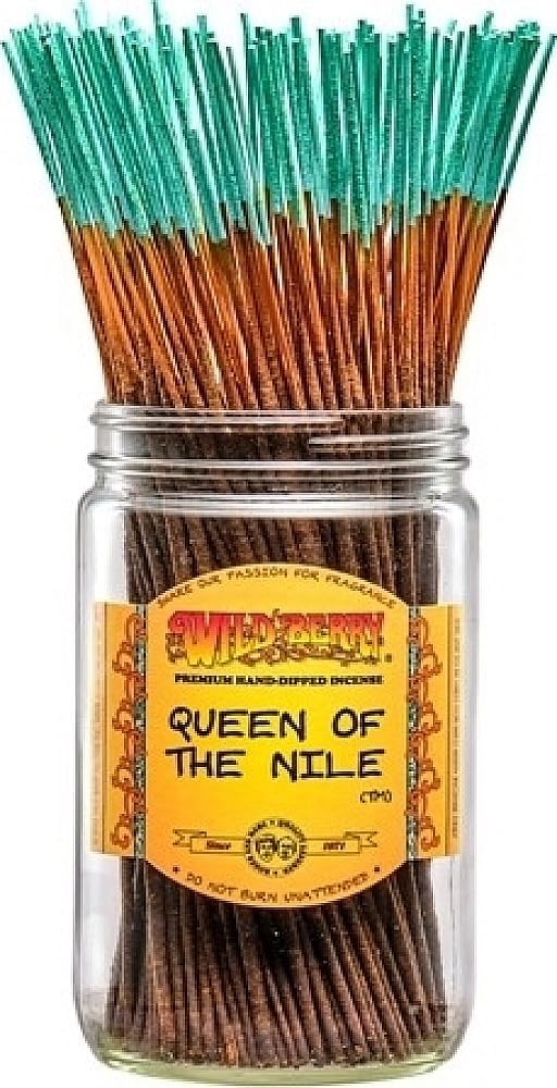 W. Berry Queen of The Nile Incense Stick Bundle [100 Sticks Per Pack - Brown - 10.5"] - ID#68841
