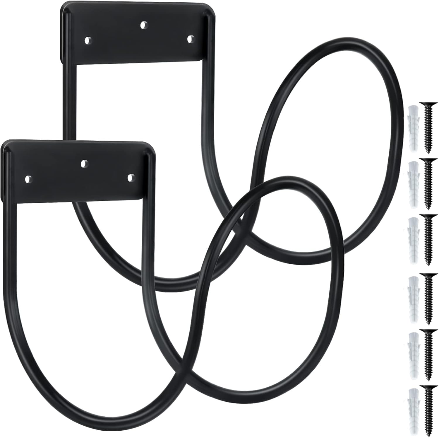 2 Pack Garden Hose Hanger Wall Mount for Outside, Large