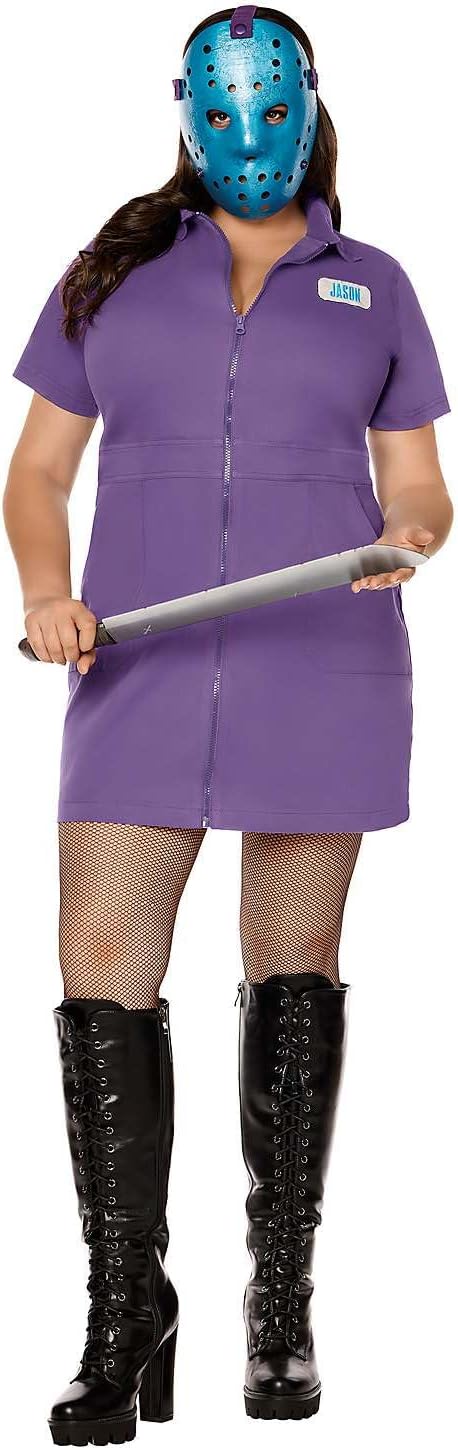 Spirit Halloween Friday the 13th: The Game Adult Retro Jason Voorhees Utility Dress Costume, Officially Licensed