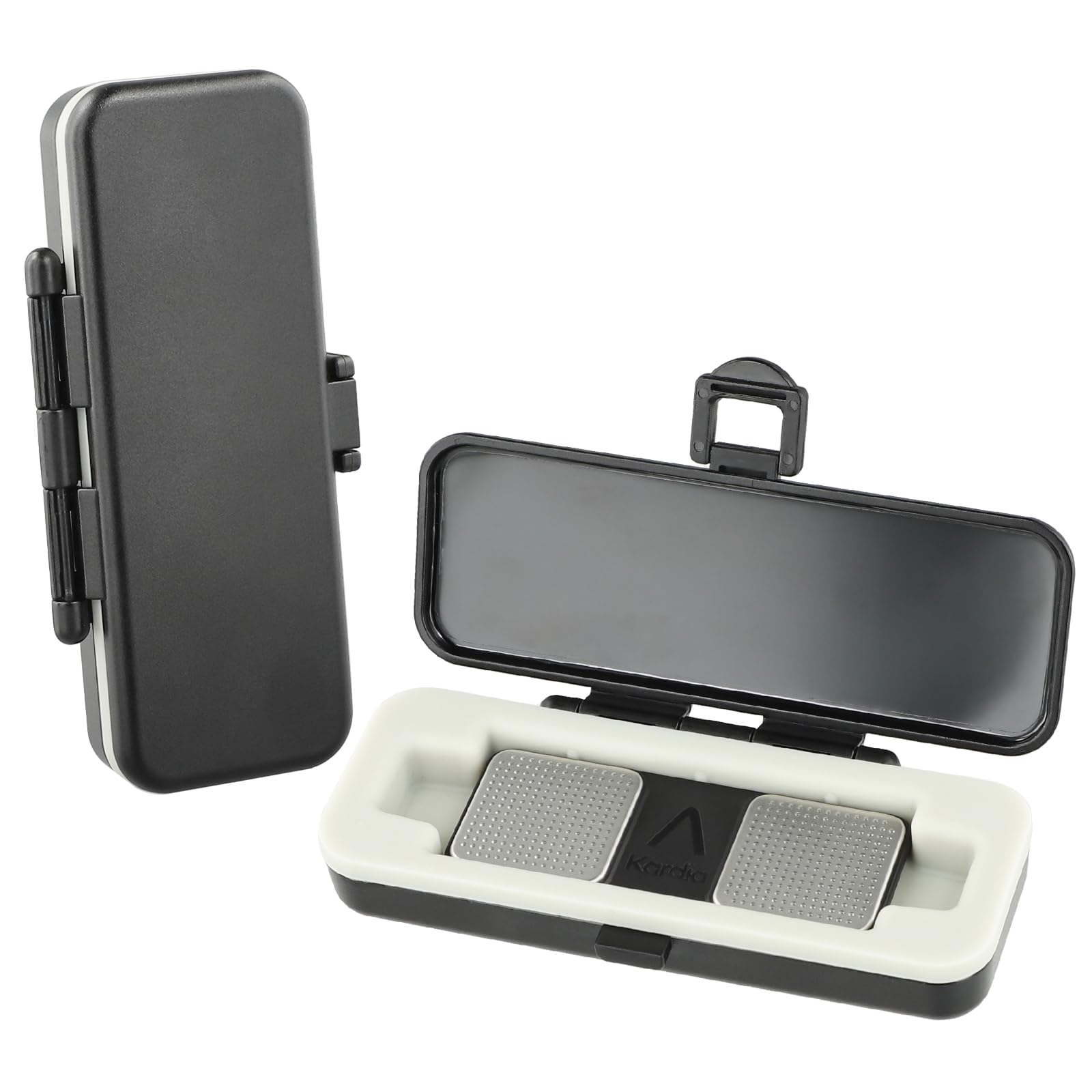 SavvyBloom Kardia Mobile Case Only for KardiaMobile 1L EKG Heart Monitor, KardiaMobile 1L Case with Silicone Pad for Travel and Portable, Protect Kardia (CASE ONLY) Black