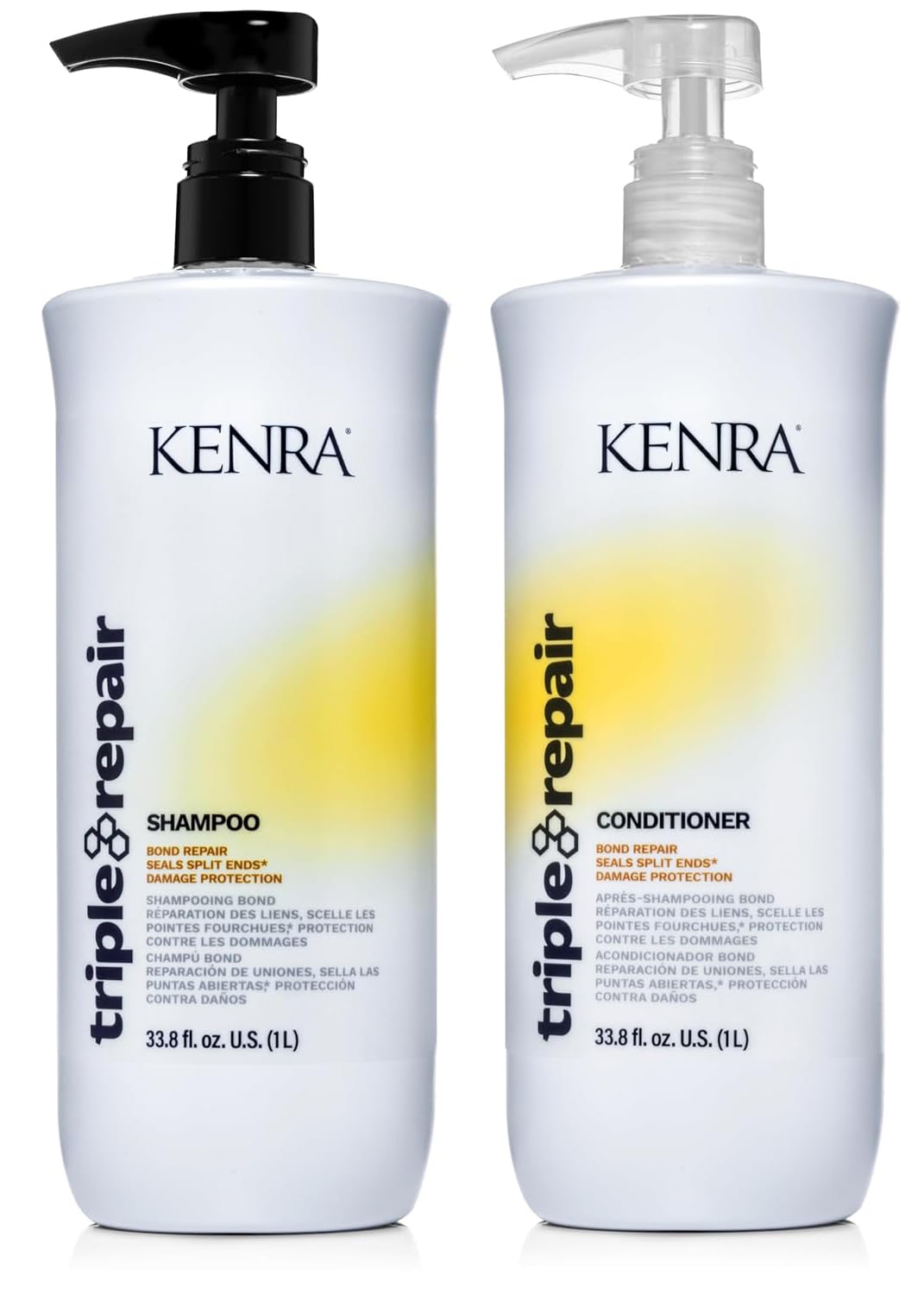 Kenra Triple Repair Conditioner | Targets & Repairs Weak or Broken Bonds | Split Ends | Damaged Hair | Bond Builder | Sulfate-Free