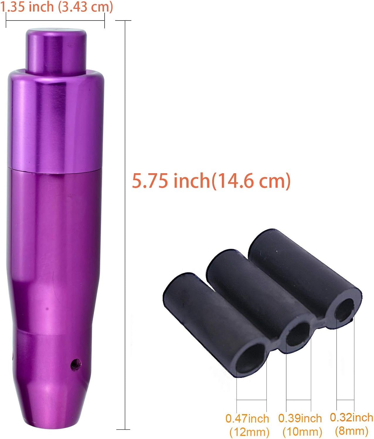 Arenbel 5" Long Weighted Gear Stick Shift Handle Automatic Push Button Shifter Knob Fit Most Auto Transmission Vehicles Cars, Purple