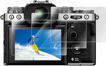 Rieibi 3 Packs Screen Protector for Fuji XT5 X-T5, 0.25mm Fujifilm XT5 X-T5 Camera Tempered Glass Film for Fuji XT5 Accessories