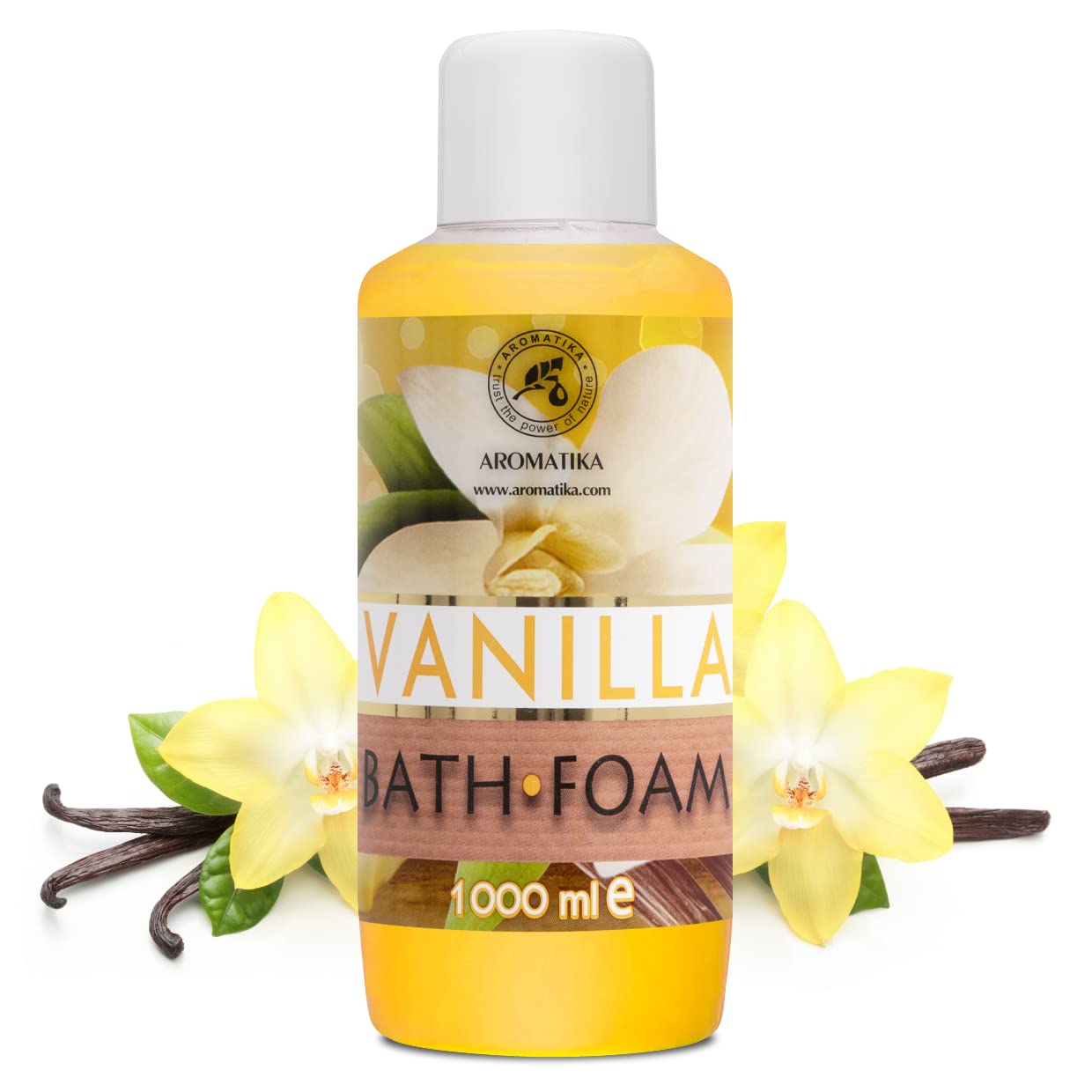 Espuma Baño de Vainilla 1000ml - Cuidado del Cuerpo - Bienestar - Relajación - Fragancia Dulce y Suave - Aromaterapia - Spa - Baños de Burbujas - Belleza