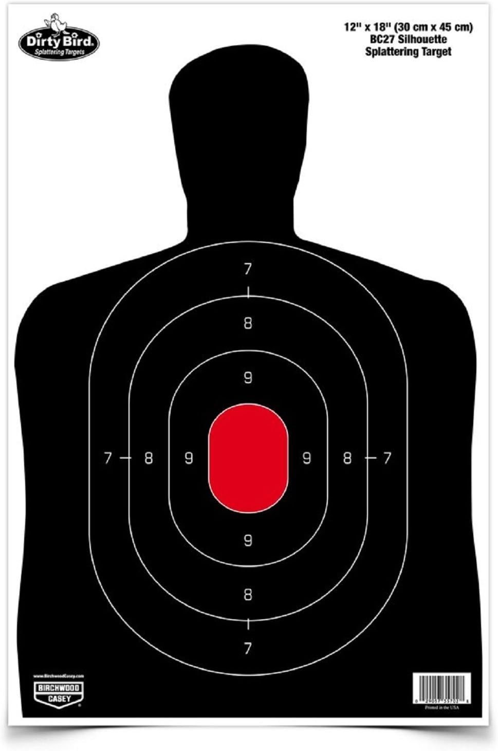 DIRTY BIRD 50-Pk. Birchwood Casey 12x18 BC-19 Shadow Target