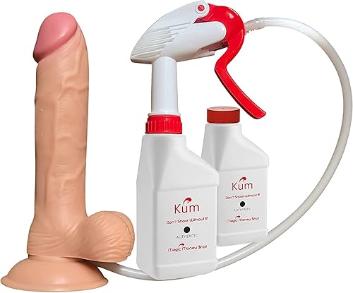 Squirting consolador con semen falso (carne auténtica)