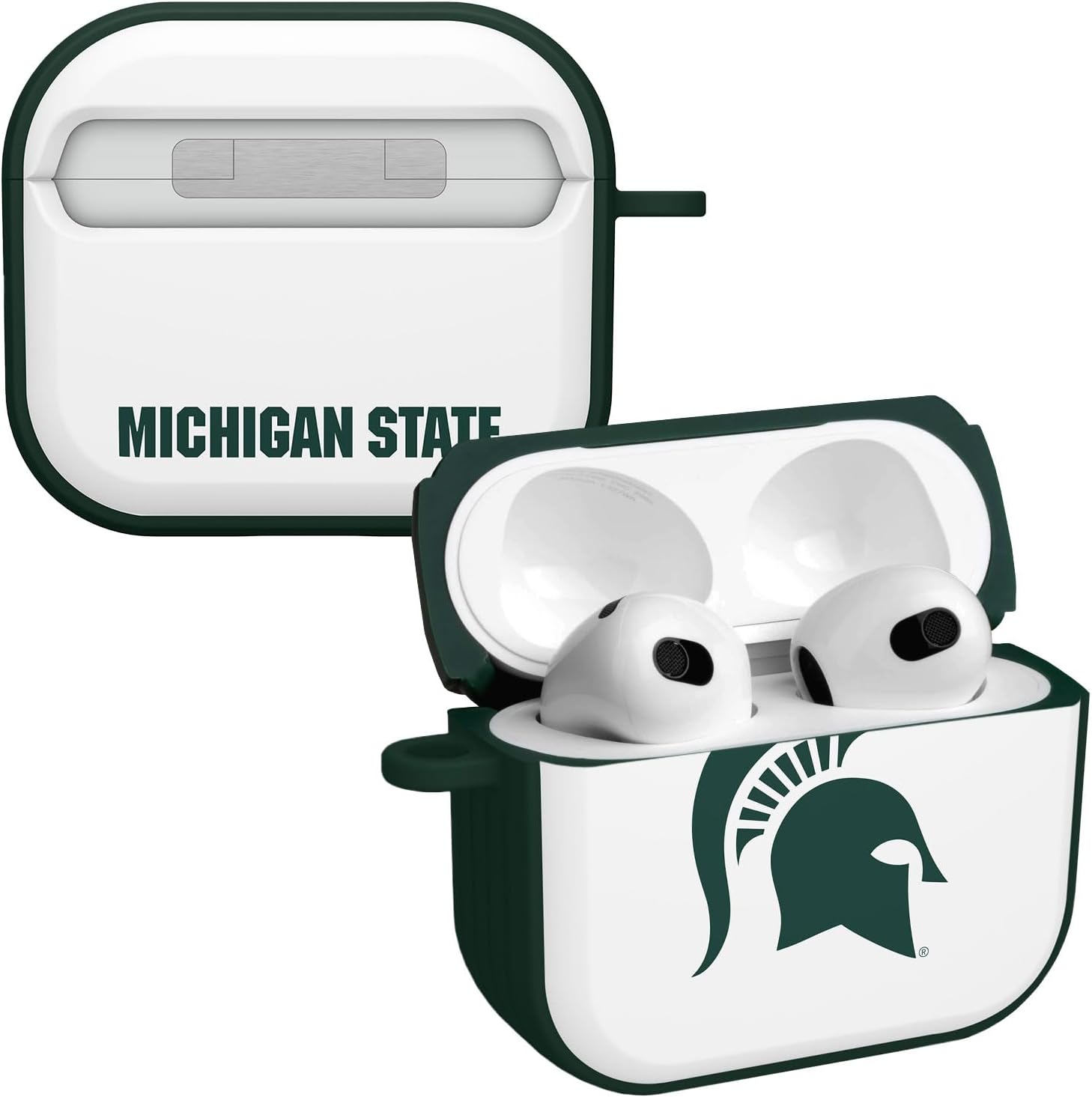 Affinity Bands Michigan State Spartans HDX Case Cover Compatible with Apple AirPods Gen 3 (Classic Green)
