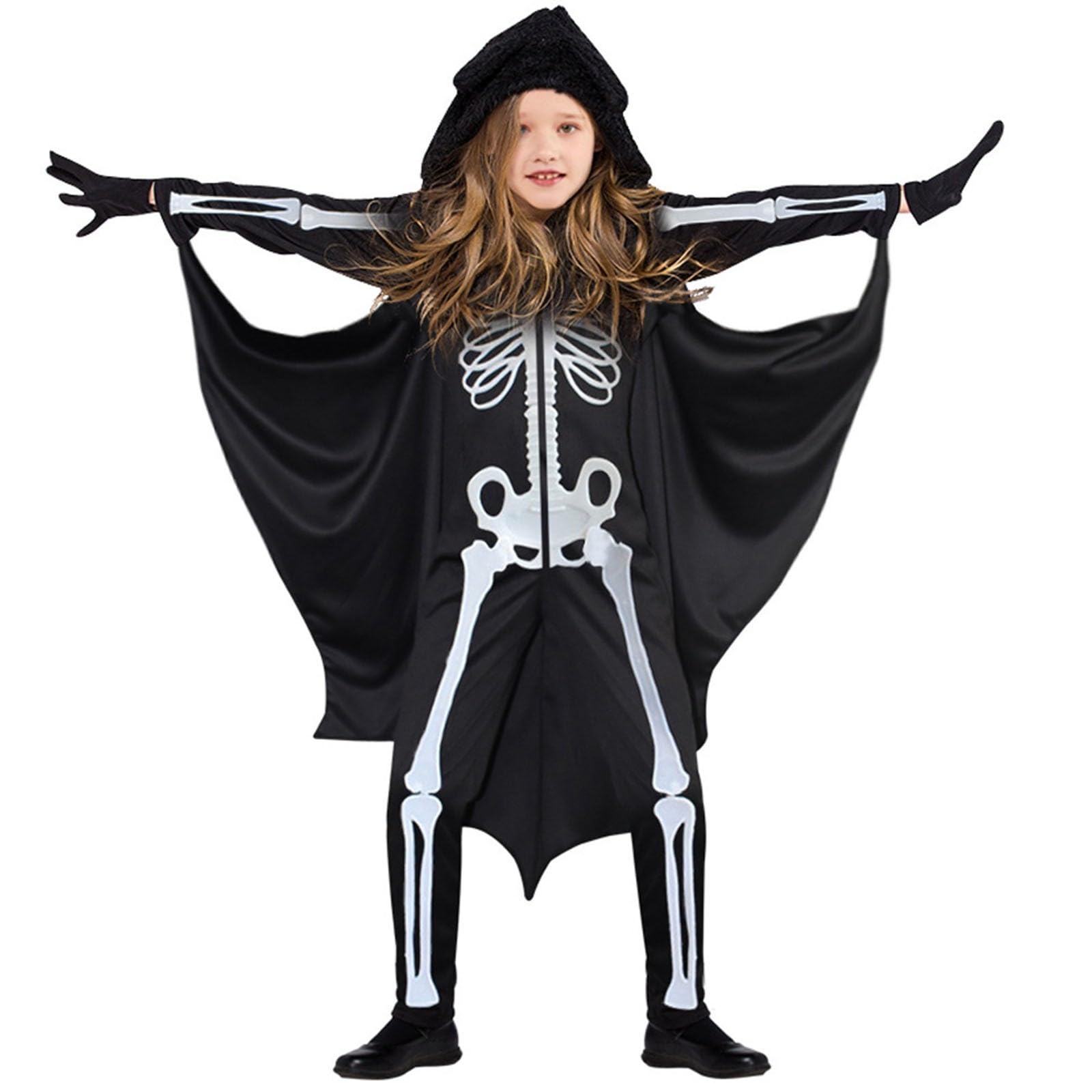 Kids Skeleton Halloween Costume Toddler Glow in the Dark Outfits