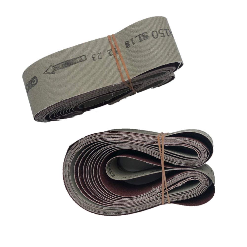 10 piezas 686 * 50 mm banda abrasiva de lijado para pulido de madera y metal suave, 800