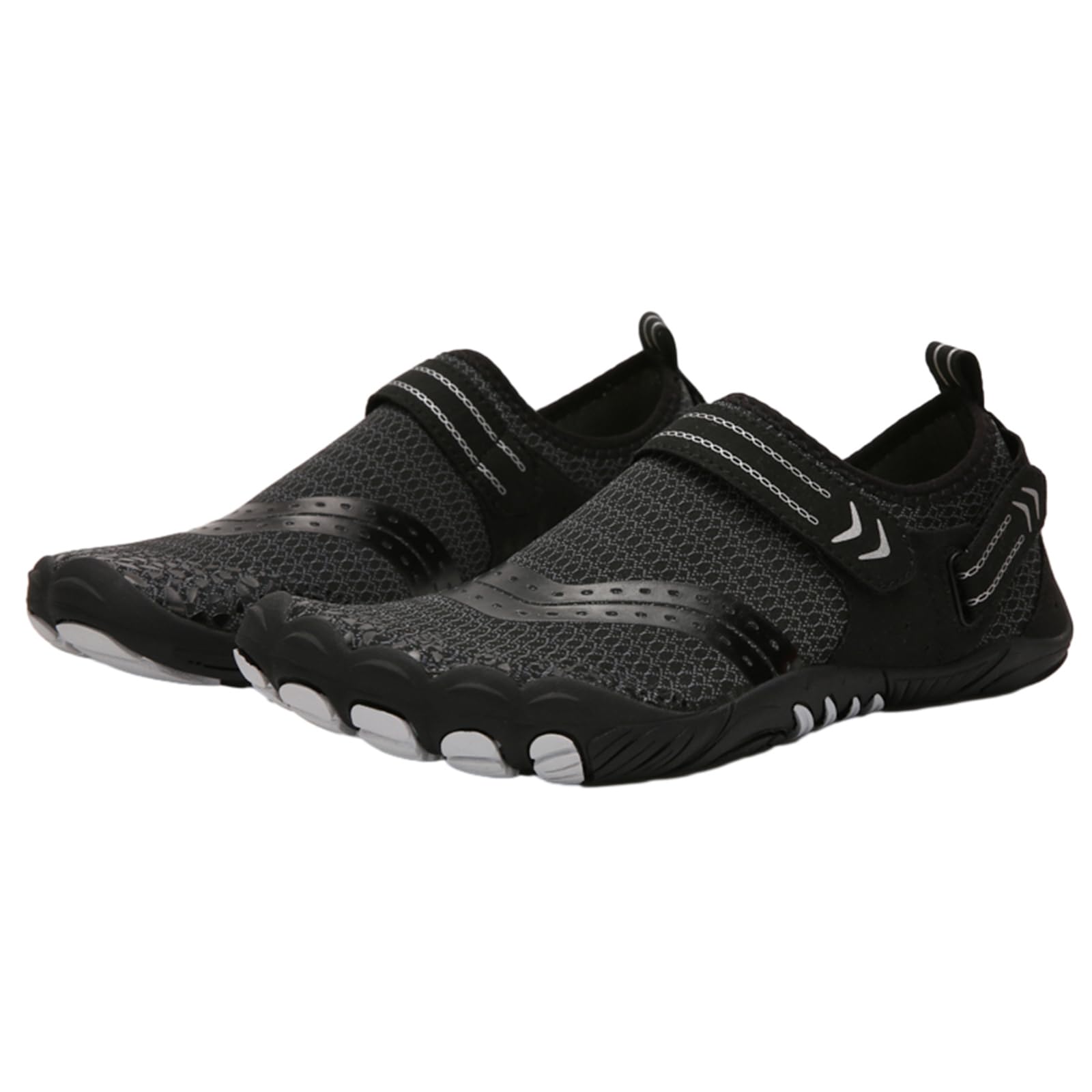 Fansu Zapatos de Agua Adulto, Diseño Velcro Escarpines Deportes Acuáticos Verano para Hombre Mujer Zapatos de Playa Secado Rápido Antideslizante Zapatos Barefoot Ligeros