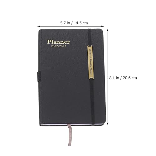 Miniatura 2 de NUOBESTY Students Pu Shell Notebook Month Planner for School Office Thick Pages Pu Cover Writing Journal for Organizing Prioritizing Work Tasks