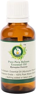 Peru Balsam Essential Oil | Myroxylon Pereirae | Peru Balsam Oil | Balsam Peru Essential Oil | 100% Pure Natural | Steam Distilled | Therapeutic Grade | 10ml | 0.338oz By R V Essential