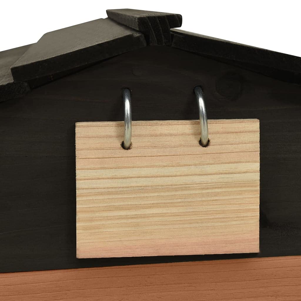 Garaje para robot cortacésped de madera maciza de abeto, 78 x 74 x 54 cm, color negro y marrón, cubierta impermeable con protección contra la lluvia y protección solar UV para maquinaria de