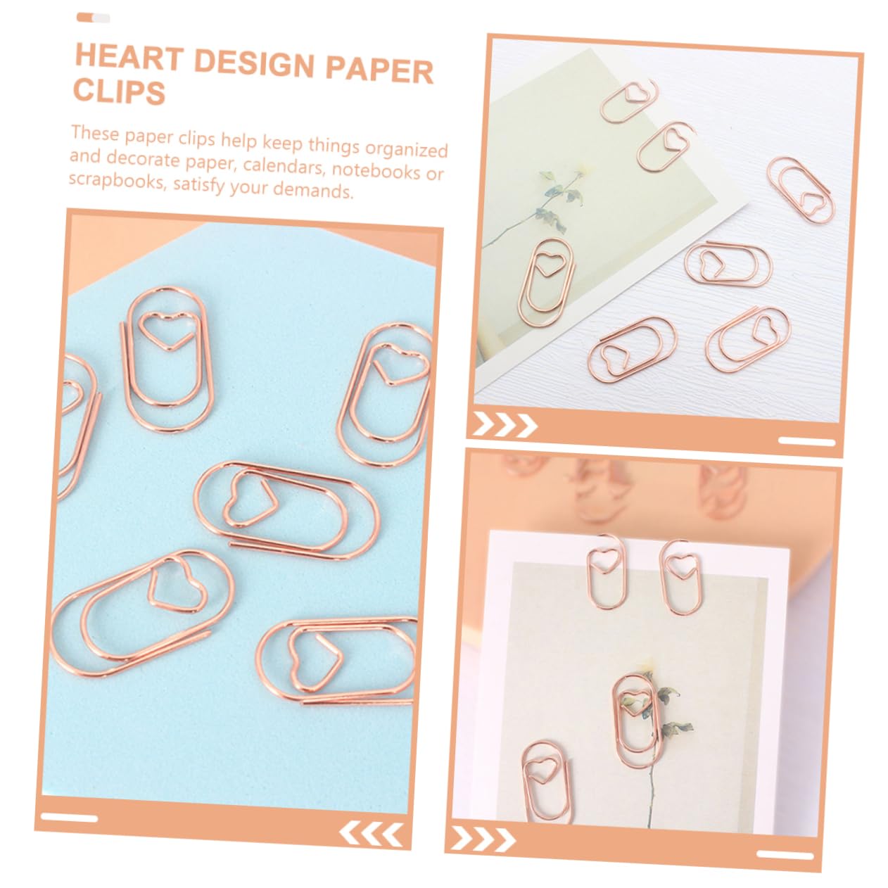 ARTIBETTER 5 Set Graffette Metalliche Clip Carta Creative Per Ufficio Scuola E Decorazioni Scrapbooking 200 Pezzi * 5