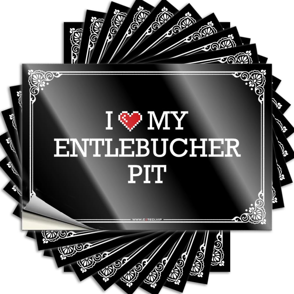Fzfn Colour Teens Stuff Saying Durable Laptop | I Love My Entlebucher Pit Aesthetic Self Adhesive Sticker For Christmas Diy(8X12cm)