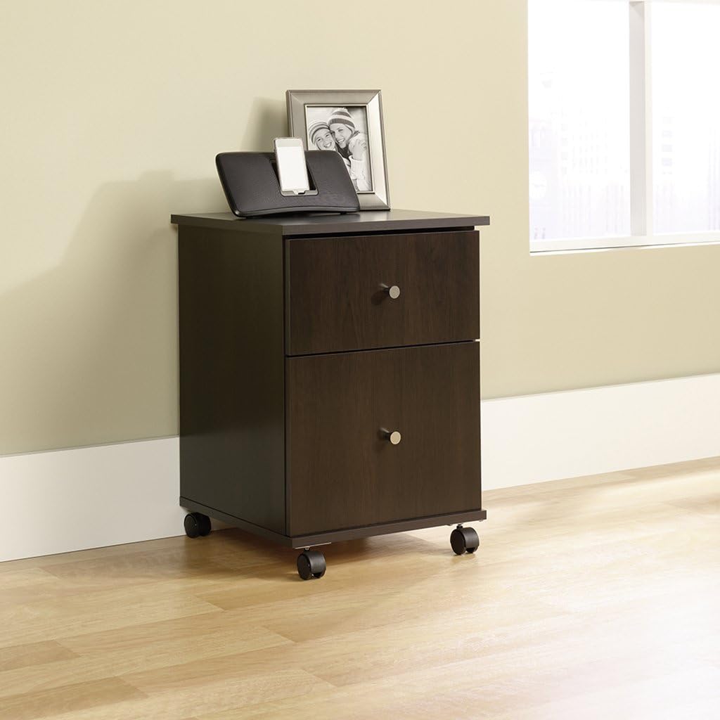 Sauder File Cart, Cinnamon Cherry Finish