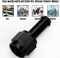 Vista 3 de BESULEN 6AN hembra a manguera de púas de 5/16 pulgadas, adaptador de manguera de combustible hembra giratoria recta, aleación de aluminio