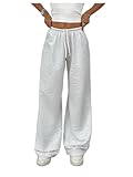 Women's Drawstring Waist Wide Leg Sweatpants Streetwear Low Rise Baggy Jogger Pants