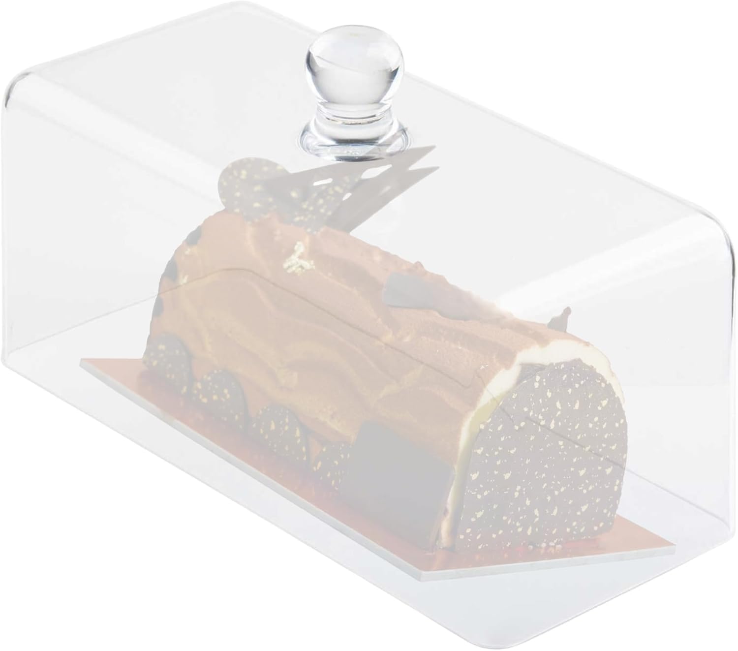 TableCraft 11885 Clear Round Cake Stand, Plastic Pedestal Display for Pastries, Desserts, Appetizers and Sandwiches, BPA-Free, Dishwasher Safe, 13" Diameter