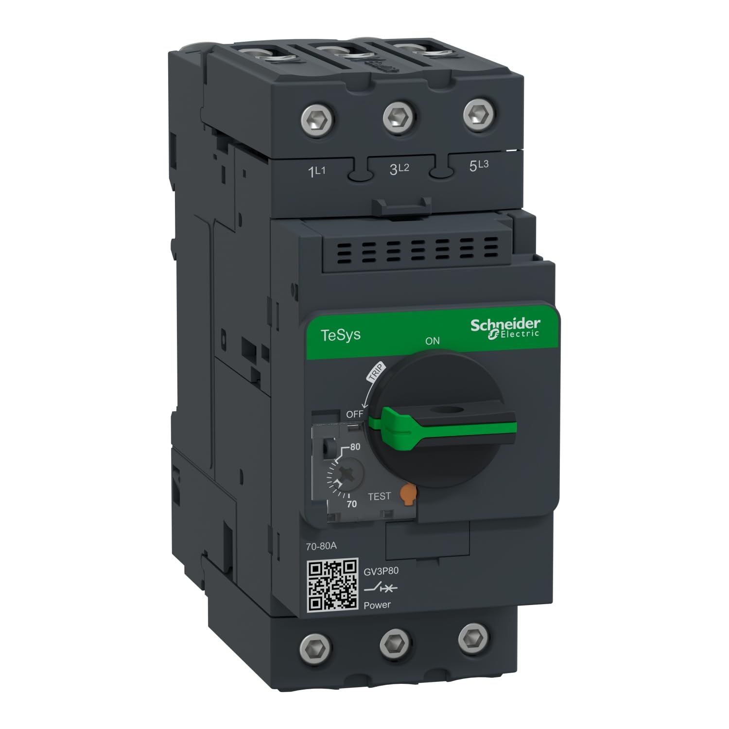 Schneider ElectricTeSys GV3P thermal-magn motor circuit breaker 70-80A EverLink, GV3P80