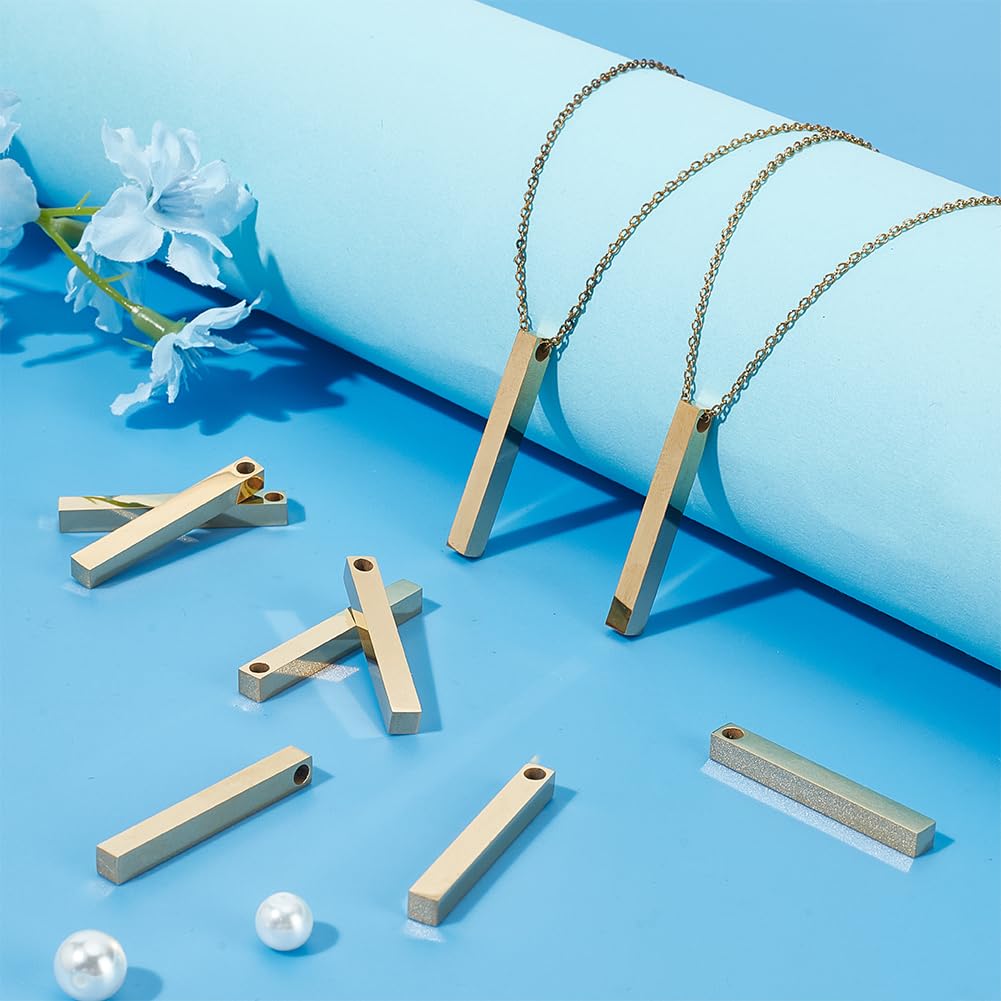 BENECREAT 12 pieza de Estampación En Blanco de Acero Inoxidable, Colgantes de Barra Maciza, Espacios En Blanco para Grabar para Hacer Collares Y Etiquetas con Nombre