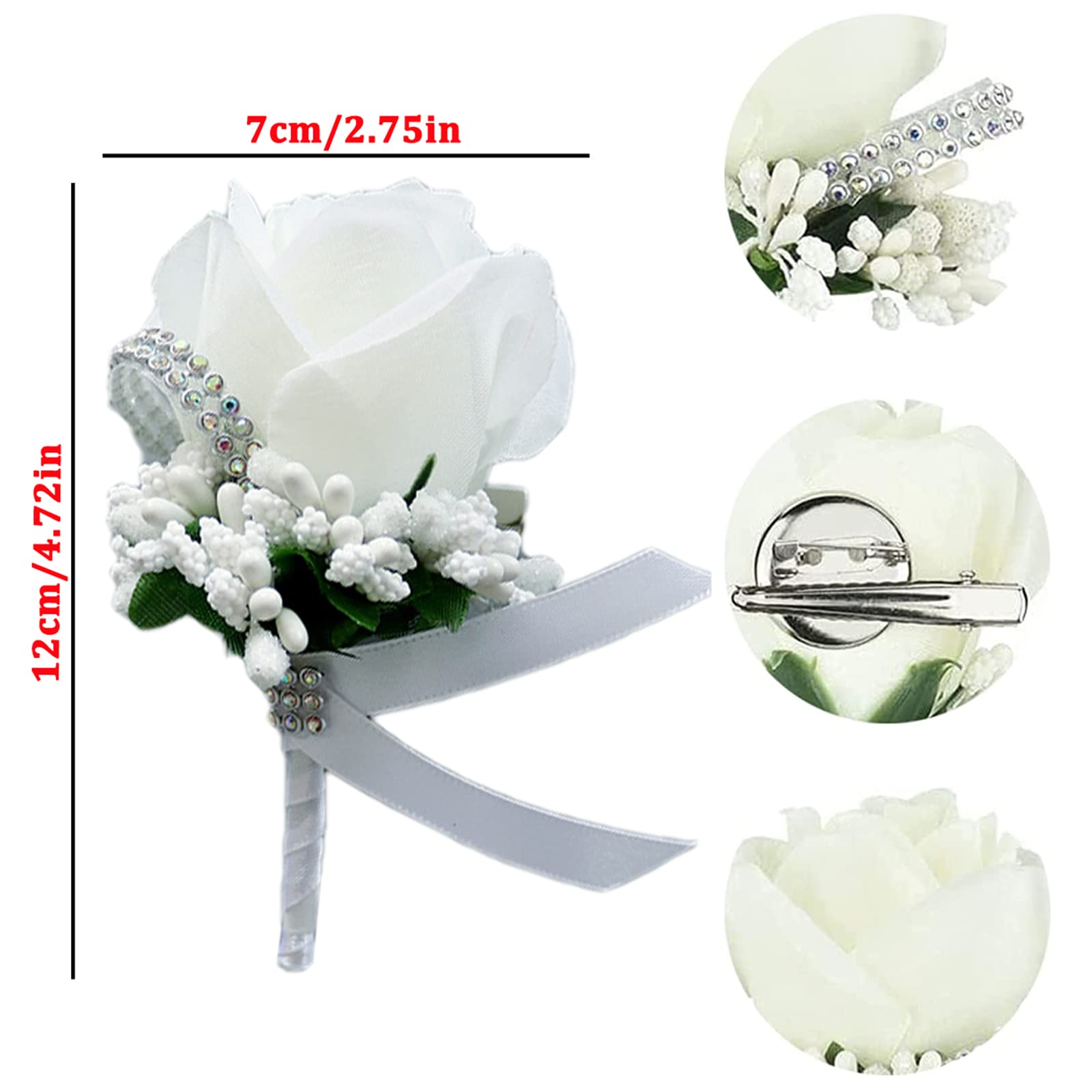 Weiße Rose Ansofi Wine Red Corsage And Boutonniere Set, Artificial Burgundy  Rose Wrist Corsage And Boutineers For Groom, Groomsmen, Prom, Rustic  Vintage Wedding Decoration Blaue Rose, image size:1600x1600