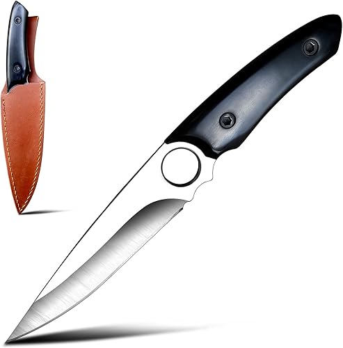 Cuchillos tácticos antideslizantes de 10.4 pulgadas con hoja fija de espiga completa, supervivencia de la selva, caza, campamento, herramientas de